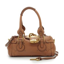 Borsa a mano piccola Chloe Tan Leather Paddington