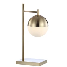JYL6012A Marcel 21" Iron/Glass Art Deco Mid-Century Globe LED Table Lamp Cont...