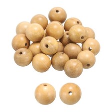100pcs 8mm Boxwood Round Polished Wooden Loose Beads for Craft