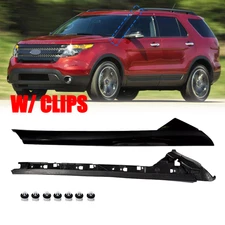 1Pair Left Driver Side For Ford Explorer 11-19 Windshield A-Pillar Molding Trim