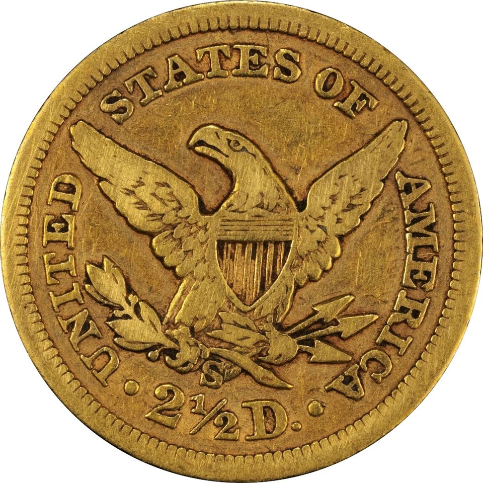 1871-S VF30 Liberty Head Quarter Eagle , PCGS 56088819 - Image 2 of 4