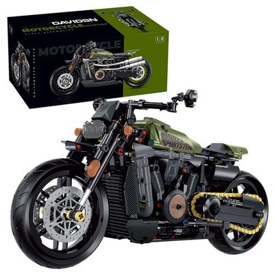 1:8 MOC Building Blocks Motorbike Model City Racing Vehicle Technical Bricks