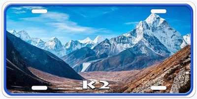 K2 Mountain Novelty Car License Plate