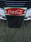 Original Vintage Coca Cola Metal Fishtail Soda Pop Sign Advertising Antique