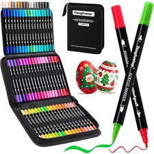72 Colors Acrylic Paint Markers, Dual Tip Acrylic Paint Pens with Brush Tip ...