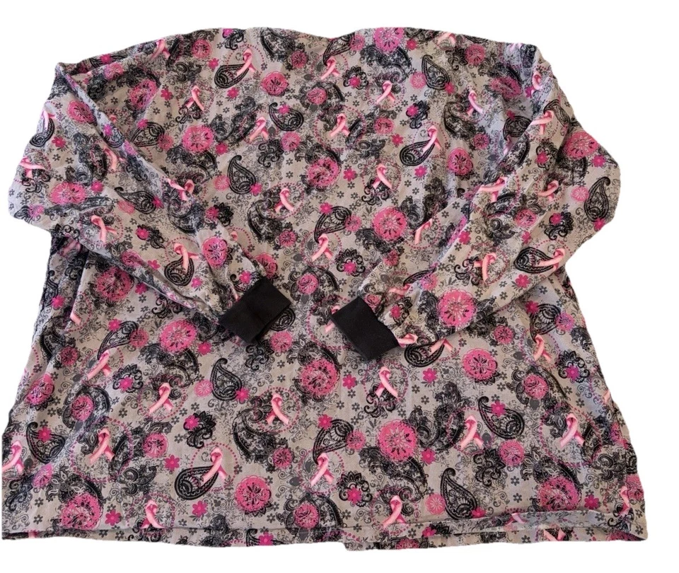 Chaqueta Exfoliante Tafford Para Mujer 3XL Cáncer de Mama Paisley Cinta Floral Foto 2 de 4