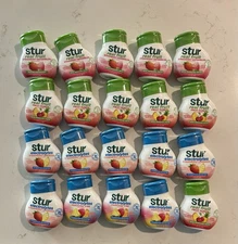 20 Pack Stur Drink Mix Variety Fruit Flavors Sugar Free 0 Calorie Water Enhancer