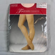 Theatricals Microfiber Footed Dance Tights Child Large Pink Ballet NIP