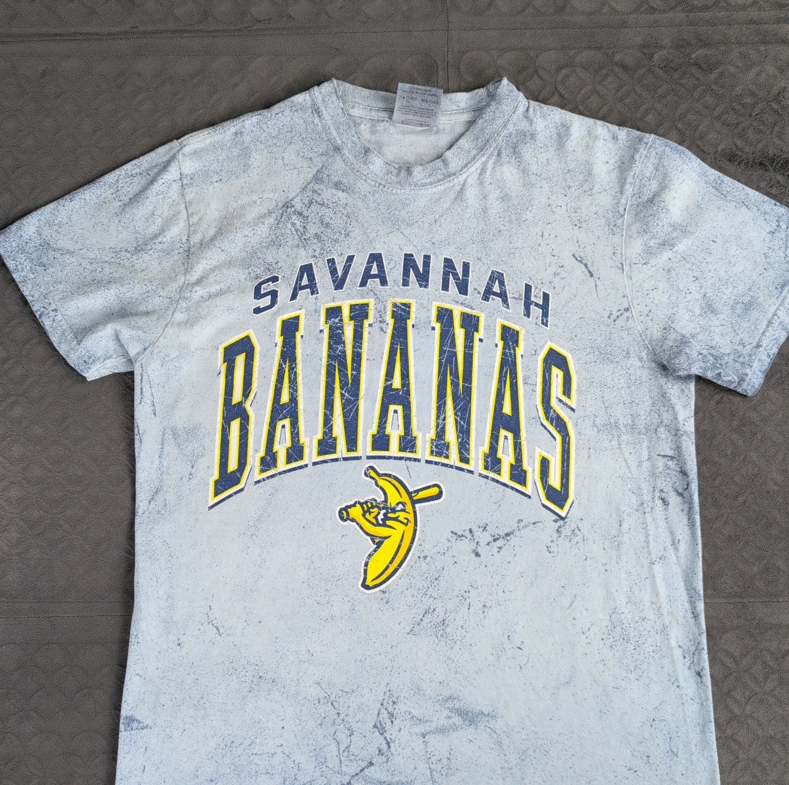 Savannah Bananas Baseball T Shirt Blue Tie Dye Short Sleeve Women Small - thumbnail 2