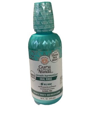 GURU NANDA Oral Rinse Breath Harmonizer   16 Fl Oz New Sealed