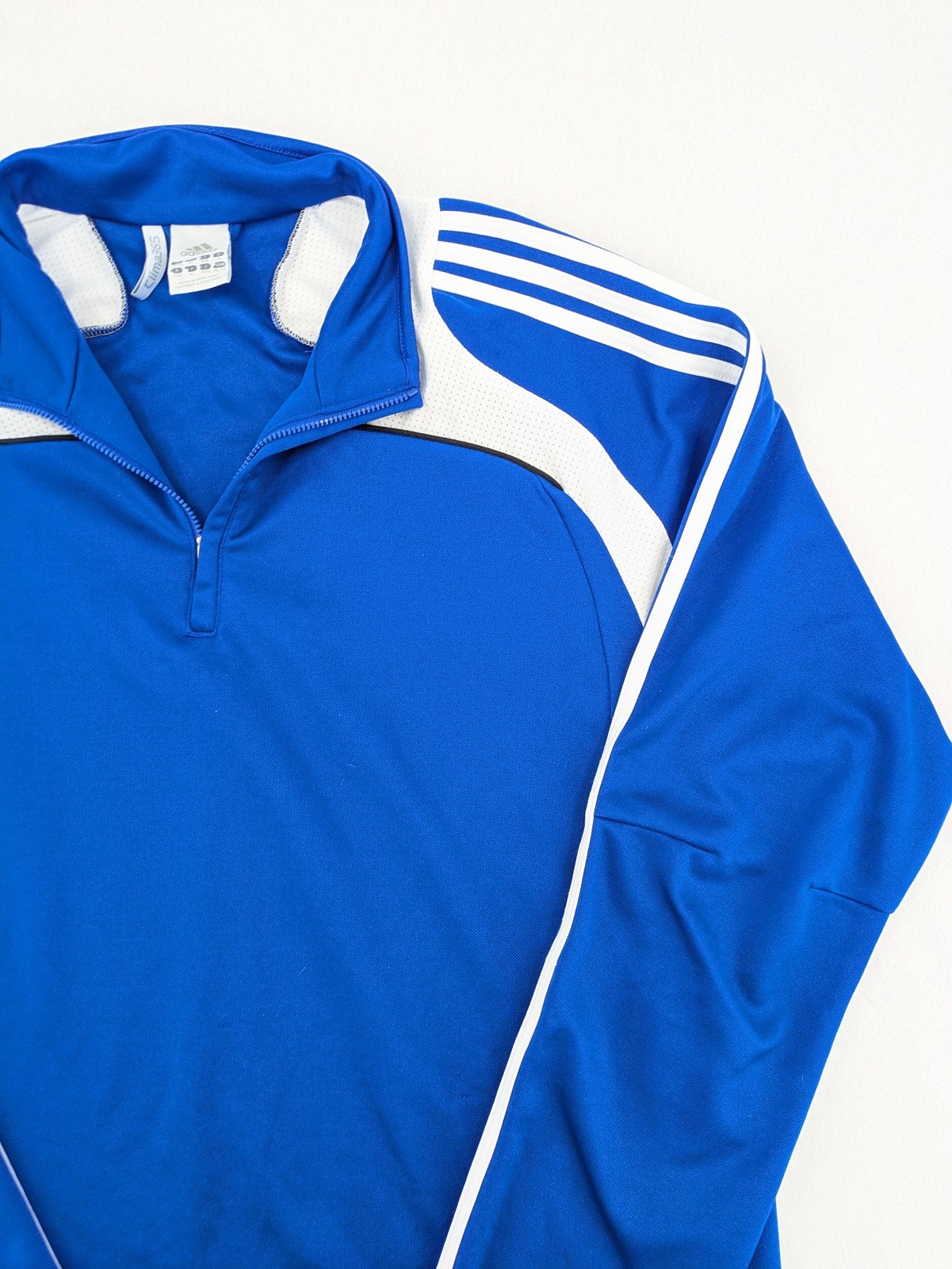 Adidas Herren Trainingspullover Gr XL Blau Langarmshirt ClimaCool 1/4 Zip image 2