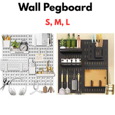 Wall Pegboard Organizer Storage Tool Display Board Garage Kitchen Craft