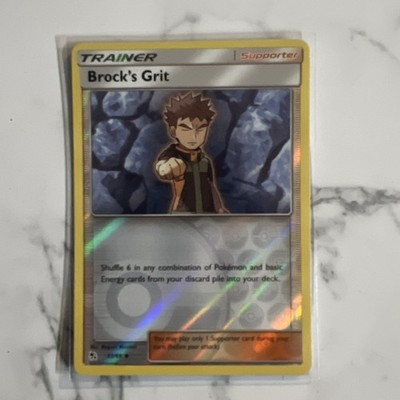 Pokemon Hidden Fates Brock's Grit Reverse Holo 53/68 MINT