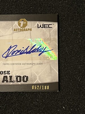 Jose Aldo 2010 Topps UFC Knockout Rookie 1st Auto Autograph /188