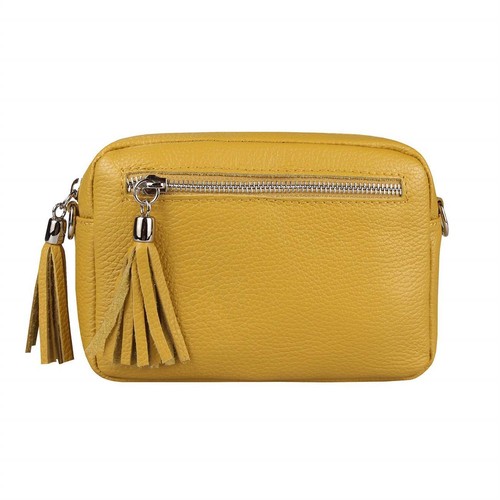 ITALy DAMEN LEDER TASCHE Schultertasche Cross-Over Fransen Umhängetasche Bodybag - Bild 82 von 124