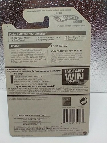 Hot Wheels 2007 Redline Series 2 of 5 Yellow Ford GT-40 - Picture 3 of 3