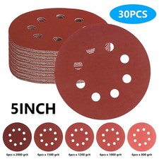 5inch Sanding Discs 800-2000 Grit Hook Loop 8-Hole Orbital Sander Pad Sandpaper
