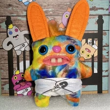 RABID RABBIT Tie Dye Zuru FUGGLER BABY FUGG Funny Ugly Monster Mini Plush NEW