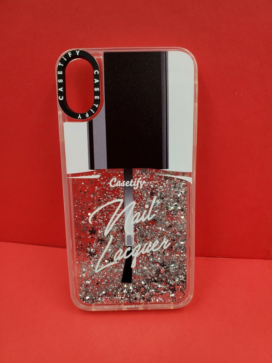 Casetify Color Clear Nail Lacguer Case Floating Glitter iPhone XS MAX- VG - Main Image