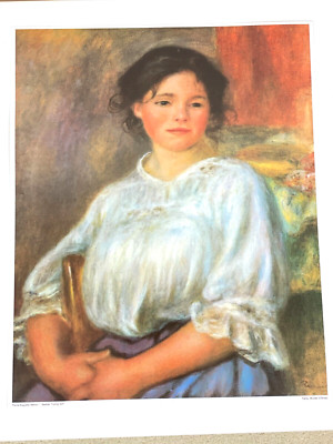 Seated Young Girl Museum Art Gloss Print by Pierre Auguste RENOIR 11.5''x 14''