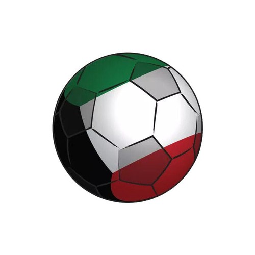 Adesivo pallone calcio Kuwait decalcomania - Foto 1 di 3