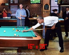 President Obama~Playing Pool~Billiards~#8~Shooting Pool~Poster~Photo~ 16" x  20"
