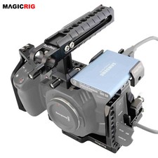 MagicRig BMPCC 4K 6K Cage w/ NATO Handle SSD Card Holder Cable Lock Rod Clamp