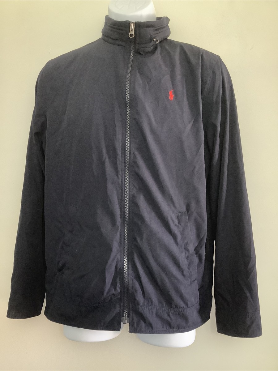 Polo Ralph Lauren Bomber Jacket Hooded Youth XL 18-20 Navy Pony