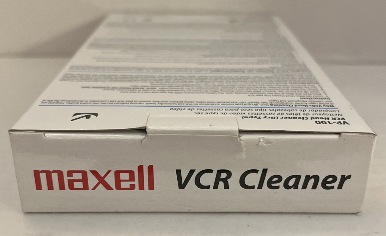 Maxell VCR Head Cleaner VHS VP100 Dry Tape 25215290053 eBay