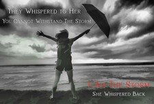 They Whispered to Her You Cannot Withstand The Storm Girl Power Room Decor Gift
