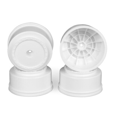DE Racing Borrego Short Course Wheels +3mm Asscociated SC6.1 SC6.2 SC10 White