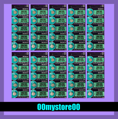 [Exp 10/2032] 50 pc SONY 399/395 SR927W SR927SW Watch Battery Ships From CA
