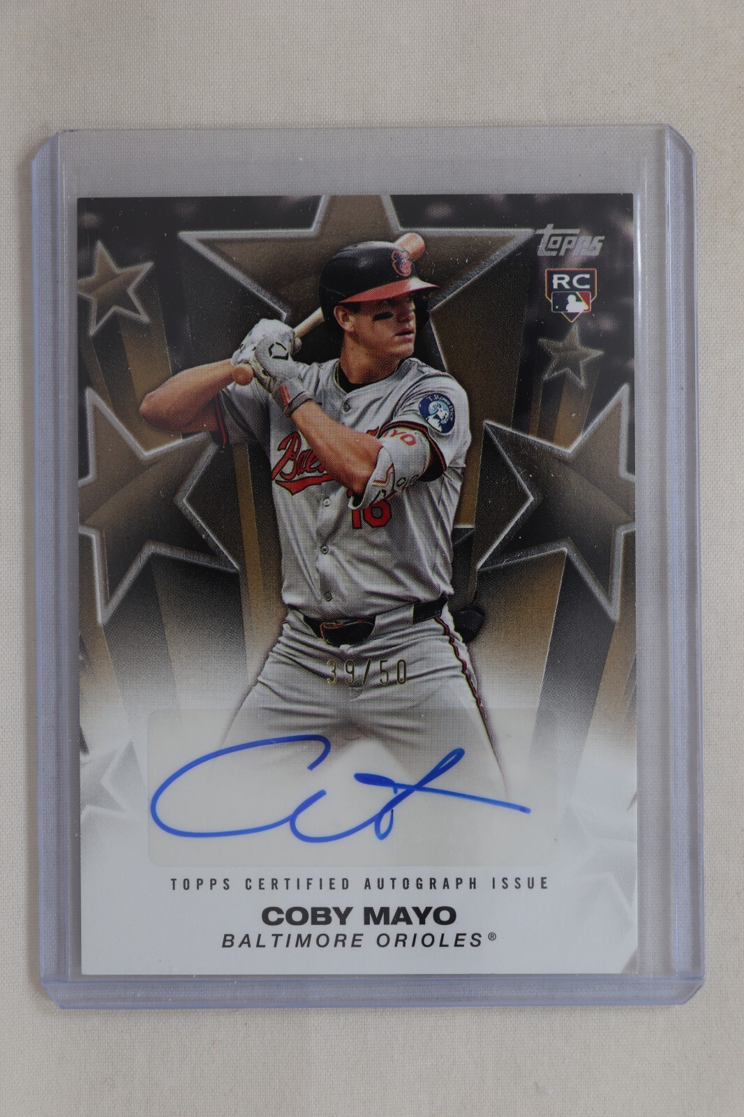 Coby Mayo 2025 Topps Series 2 Baseball Stars Autograph 39/50 Orioles Rookie