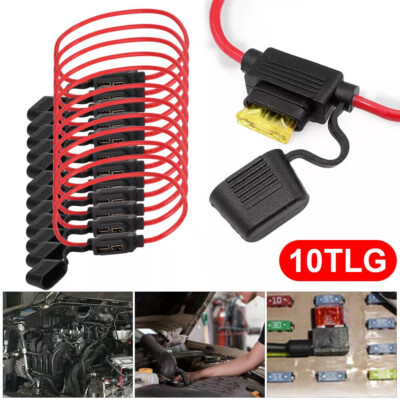 10x KFZ Sicherungshalter Flachsicherung Halter ATC ATO 12V für Auto LKW bis