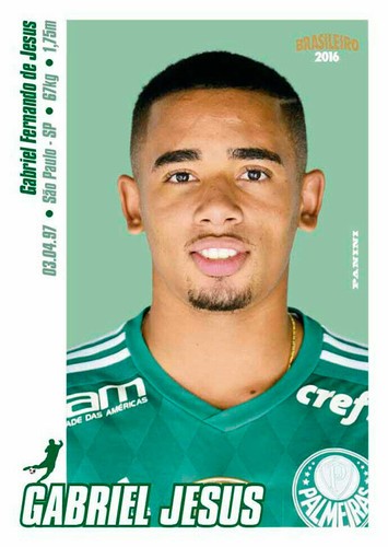Gabriel Jesus Sticker 16 Panini Brazil Football Soccer Ebay