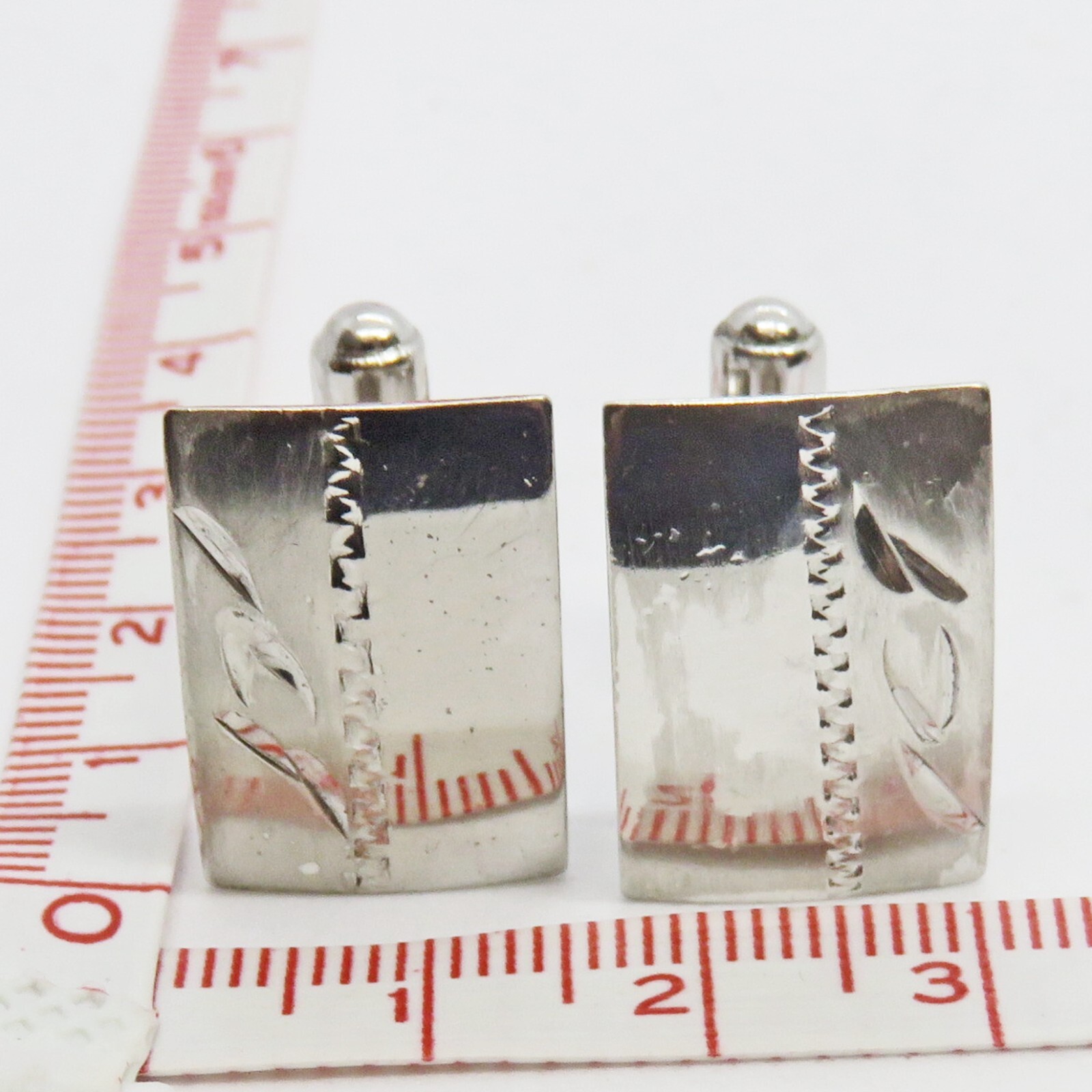 Rectangular Sterling Silver Cuff Links - image 15