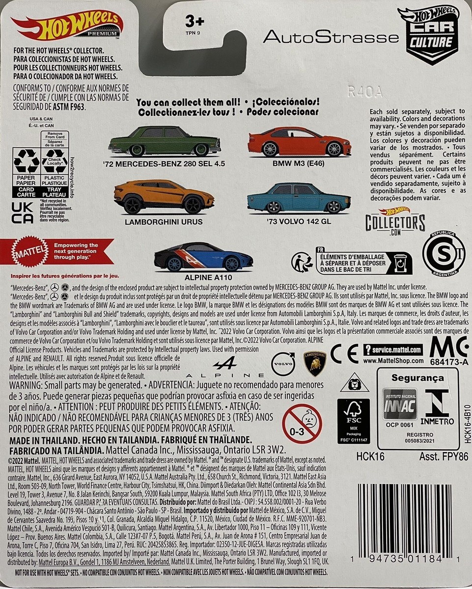 HOT WHEELS PREMIUM 2022 - CAR CULTURE AUTO STRASSE - BMW M3