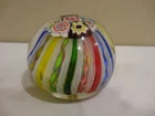 Murano Fratelli Toso Millefiori Twisted Ribbon Zanfirico Paperweight MCM