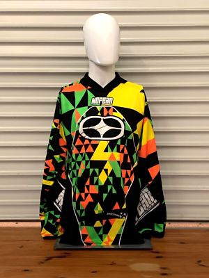 Maillot Vintage No Fear Elektron - Manches Longues - Taille M - Gris - Moto MX