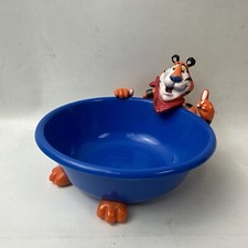 Kelloggs Tony The Tiger Blue Cereal Bowl Vintage 2000