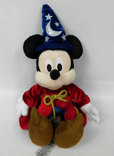 Disney Parks Fantasia Mickey Mouse Wizard Sorcerer Plush Stuffed Toy 15 Inch