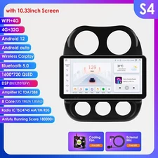 Apple Carplay Android 12 Car Stereo Radio GPS For Jeep Compass Patriot 2011-2017