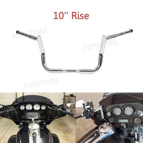 Chrome10" Meathook Ape Hanger Bars Handlebars new Fit For Harley Street