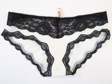 NEW Victoria's Secret VTG 2011 Sheer Lace Mesh Bikini Panty SMALL