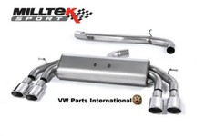 For Audi S3 8V Quattro 2.0TFSI Milltek Non Res Non Valved CatBack Race x4 Ova...