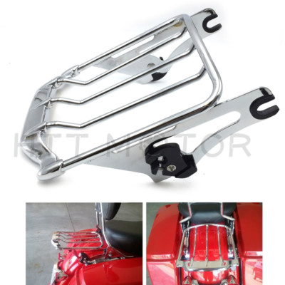 HongK 09-16 Harley Touring Chrome Detachable Two-Up Air Wing Luggage Rack