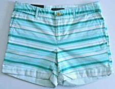 Banana Republic Striped 4 1/2" Cuffed Shorts Size 0 NWT