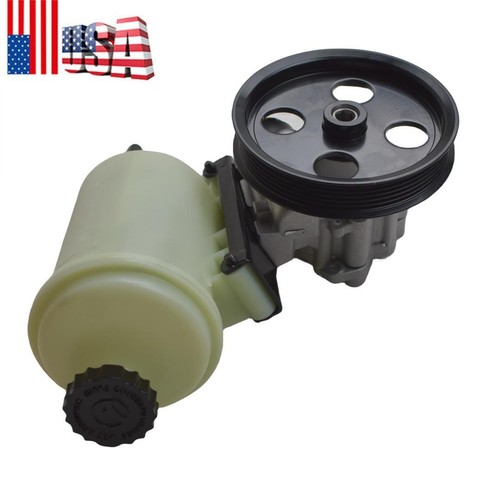 Power Steering Pump W/ Reservoir & Pulley For Dodge Ram 1500 4.7L - Foto 8