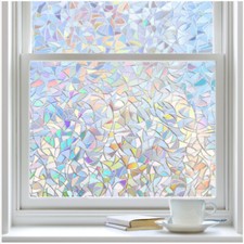Pigo 3D Window Film Rainbow Decorative Glass Sticker Stained Static Cling Tint