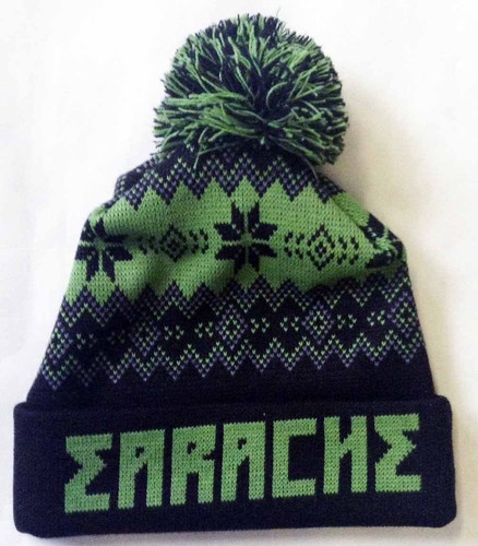 earache "logo" winter bobble hat - new carcass entombed napalm
